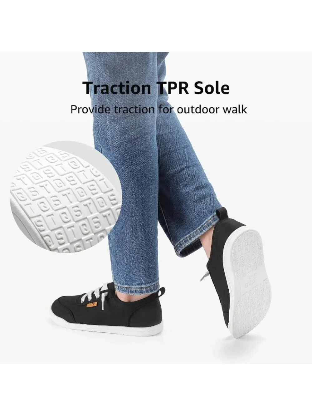 Women's Black White Comfortable Classic Slip On Low Top Canvas Fashion Sneaker